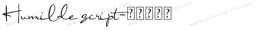 Humilde script字体转换